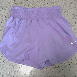 Nike Lavender Athletic Shorts with White Swoosh